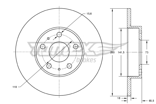 Brzdový kotouč TOMEX Brakes